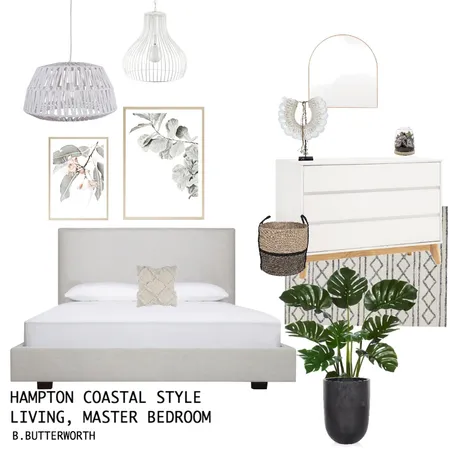 hampton coastal bedroom Interior Design Mood Board by jessiegarlick on Style Sourcebook