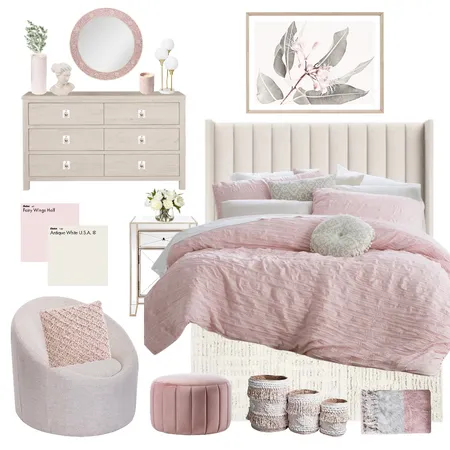 Pretty in pink Interior Design Mood Board by Happy Nook Interiors on Style Sourcebook