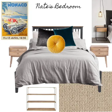 Nate's Bedroom Interior Design Mood Board by Spruce Design Studio on Style Sourcebook