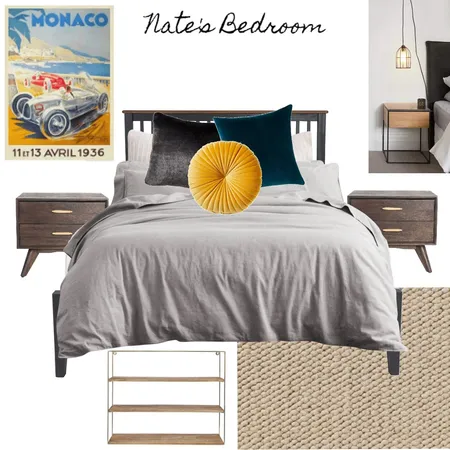 Nate's Bedroom Interior Design Mood Board by Spruce Design Studio on Style Sourcebook