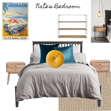 Nate's Bedroom Interior Design Mood Board by Spruce Design Studio on Style Sourcebook