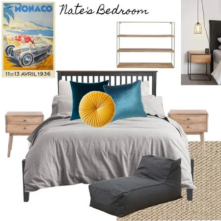 Nate's Bedroom Interior Design Mood Board by Spruce Design Studio on Style Sourcebook