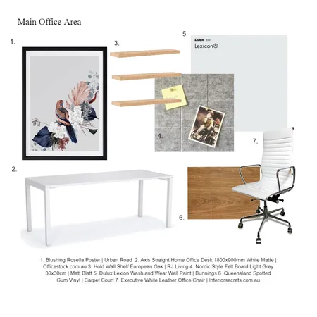 Main Office Area Interior Design Mood Board by Happy House Co. on Style Sourcebook