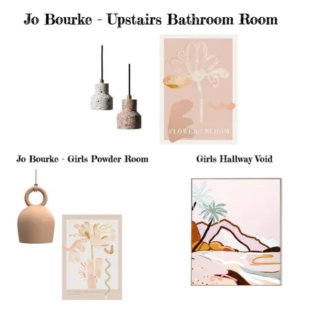 Jo Bourke - Upstairs Bathroom/Powder & Hallway Void Interior Design Mood Board by BY. LAgOM on Style Sourcebook