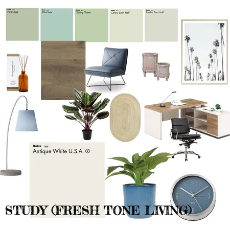 STUDY - FRESH TONE LIVING Interior Design Mood Board by TRAVEL_AH on Style Sourcebook