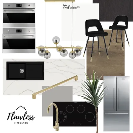 stylish kitchen moodpboard Interior Design Mood Board by Flawless Interiors Melbourne on Style Sourcebook