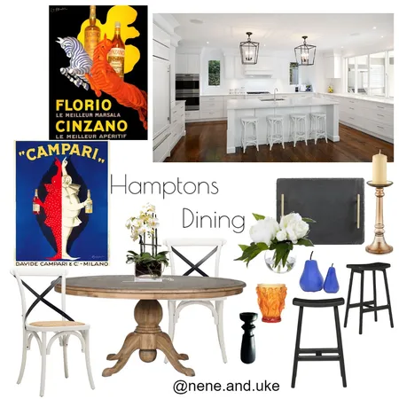 Hamptons Dining area Interior Design Mood Board by nene&uke on Style Sourcebook