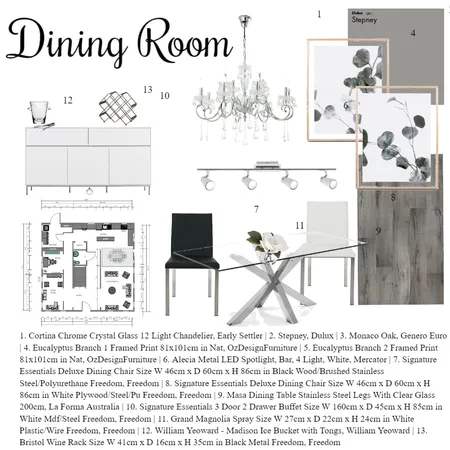IDI - Mod 9 - Dinning Room Interior Design Mood Board by Tamz on Style Sourcebook