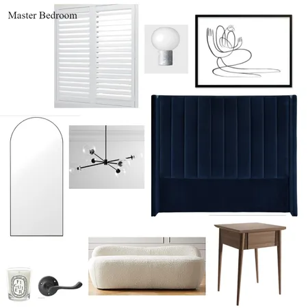 Bedroom - Navy headboard Interior Design Mood Board by katemcc91 on Style Sourcebook