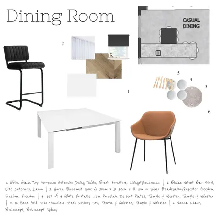 Dining Room Interior Design Mood Board by celineinterior on Style Sourcebook