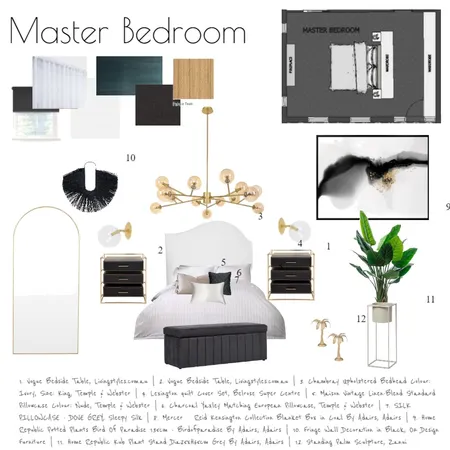 Master Bedroom Interior Design Mood Board by celineinterior on Style Sourcebook