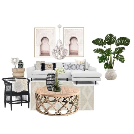 modern moroc farmhouse lounge Interior Design Mood Board by MiraDesigns on Style Sourcebook