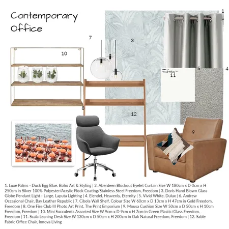 Contemporary Office Interior Design Mood Board by LJT0994 on Style Sourcebook