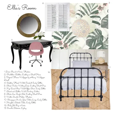Ella's Room Interior Design Mood Board by tracetallnz on Style Sourcebook