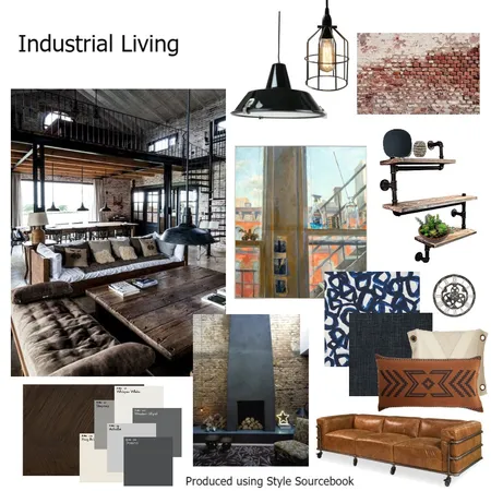 Finished Industrial Living Mood Board Module 3 Interior Design Mood Board by daretodreaminteriordesign on Style Sourcebook