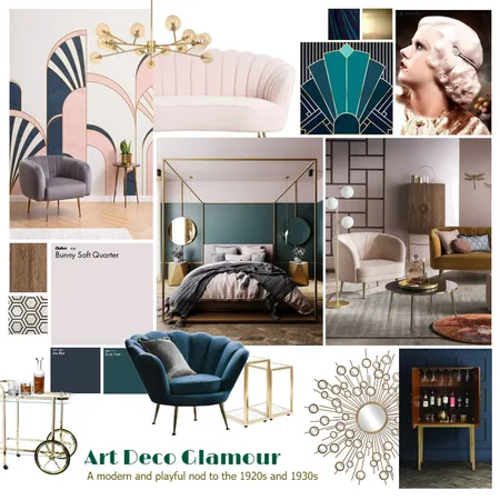 Art Deco Glamour Interior Design Mood Board by Leesa Chalker on Style Sourcebook