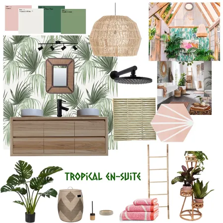 Tropical En Suite Bathroom Interior Design Mood Board by JennyBarber on Style Sourcebook