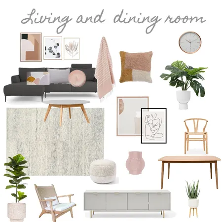 Living room w wishbone no bar Interior Design Mood Board by addyness on Style Sourcebook