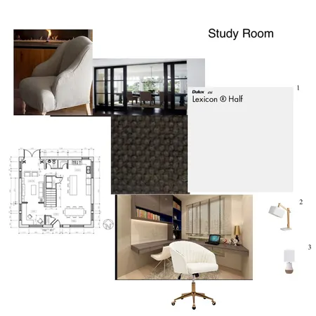 Study Room Interior Design Mood Board by Luisa Ottolino on Style Sourcebook