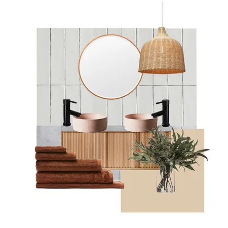 Earthy Bathroom Interior Design Mood Board by studiogeorgie on Style Sourcebook