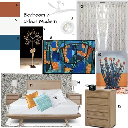 Bedroom 2 Interior Design Mood Board by Zaileen on Style Sourcebook