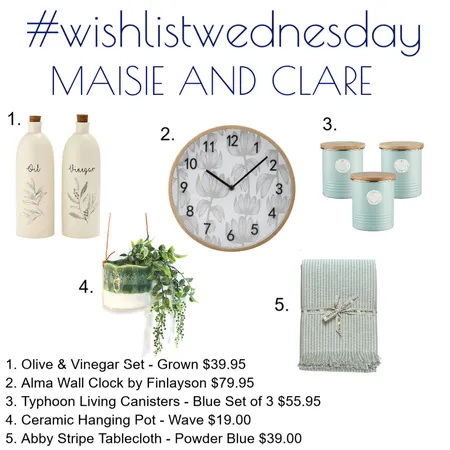 Wishlist Wednesday Maisie and Clare Interior Design Mood Board by Kohesive on Style Sourcebook