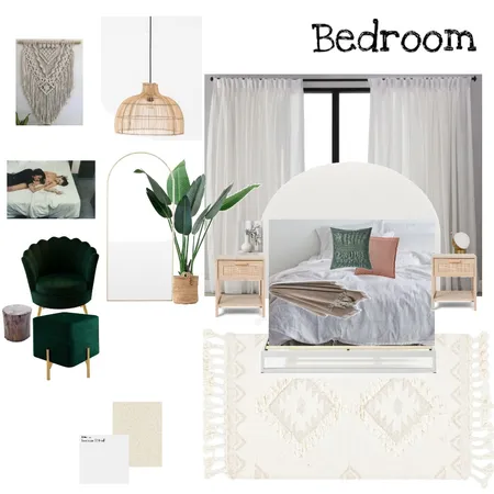 Boho Chic Bedroom Interior Design Mood Board by celineinterior on Style Sourcebook