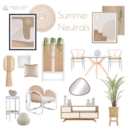 SUMMER NEAUTRALS Interior Design Mood Board by MIKI INTERIOR DESIGN on Style Sourcebook