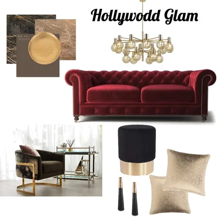 Hollywood Glam Style Interior Design Mood Board by NathaliaGomez on Style Sourcebook