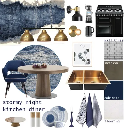 stormy night kitchen - diner Interior Design Mood Board by sadiesinteriors on Style Sourcebook
