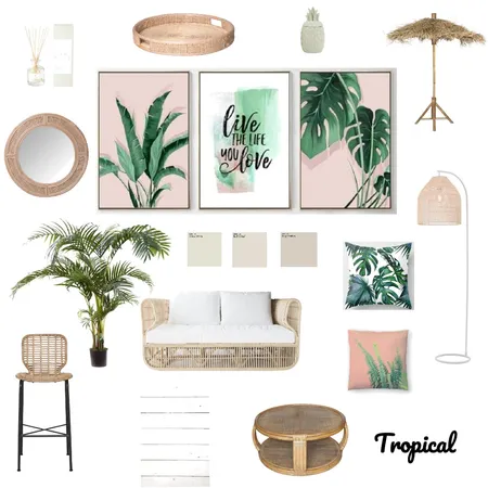 Tropical Interior Design Mood Board by Carlyoppert on Style Sourcebook