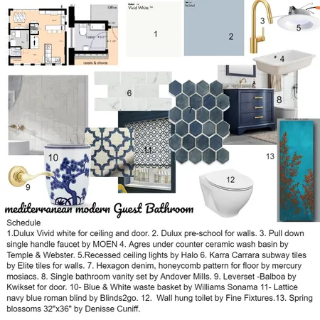 guest bathroom Interior Design Mood Board by rachna mody on Style Sourcebook