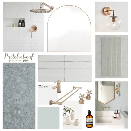 White & Sage Bathroom Interior Design Mood Board by Pastel and Leaf Interiors on Style Sourcebook
