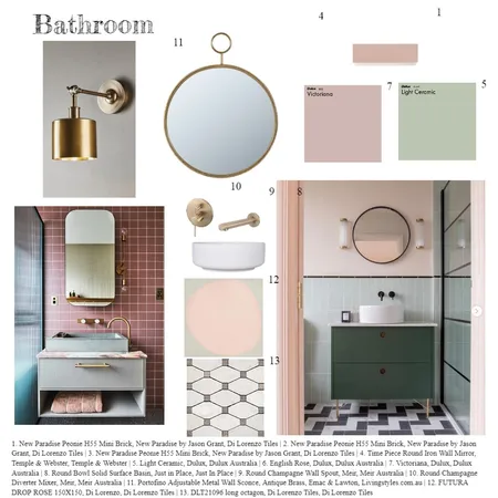 Kevington Bathroom Concept Interior Design Mood Board by AM Interior Design on Style Sourcebook