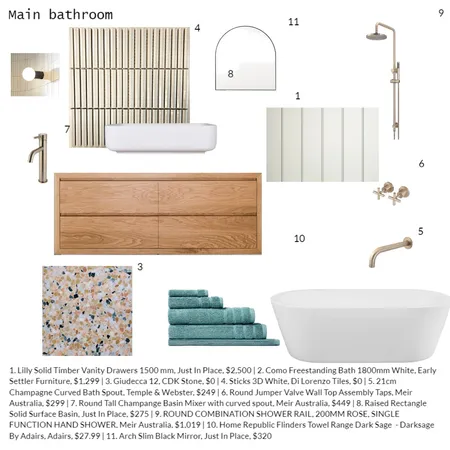 Main bathroom Interior Design Mood Board by kirris1 on Style Sourcebook