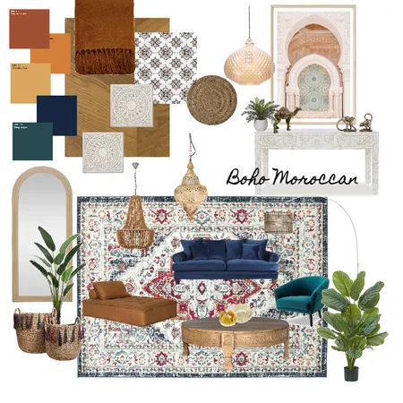 Boho Moroccan Interior Design Mood Board by sierrac on Style Sourcebook