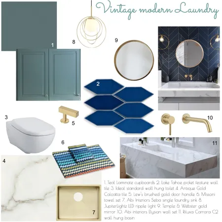 blue green laundry/WC Interior Design Mood Board by Megan.webb@me.com on Style Sourcebook