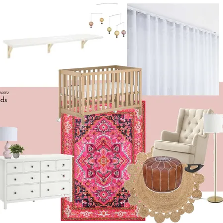 Baby Girl boho nursery Interior Design Mood Board by bmwood on Style Sourcebook