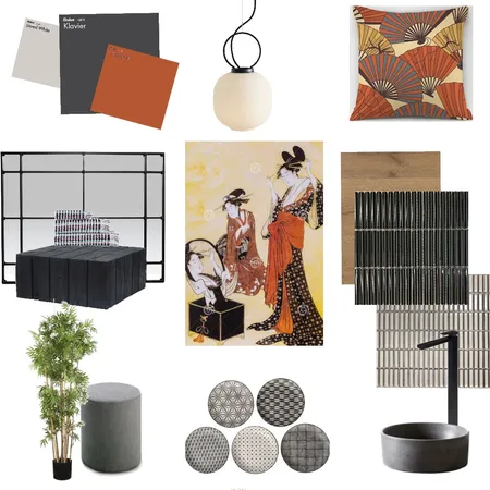 Japanese theme Interior Design Mood Board by Nicola Murray on Style Sourcebook