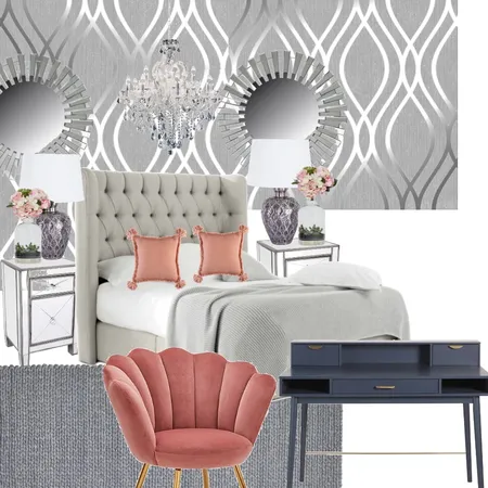 Angela & Lee Master blue and pink 3 Interior Design Mood Board by Orange Blossom Interiors on Style Sourcebook