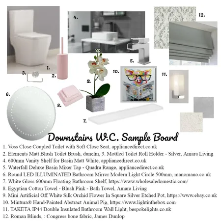 Downstairs WC Interior Design Mood Board by rupal1patel@hotmail.com on Style Sourcebook