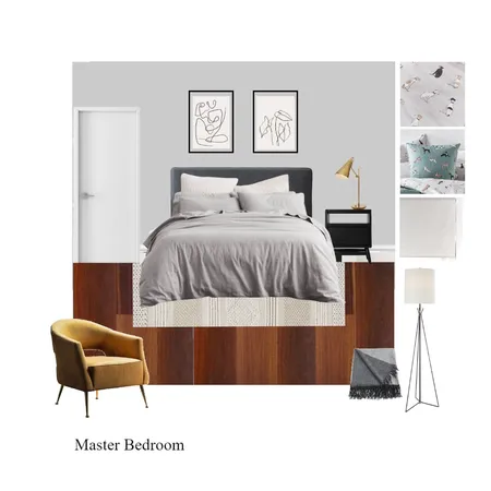 Randall Master Bedroom Interior Design Mood Board by Happy House Co. on Style Sourcebook