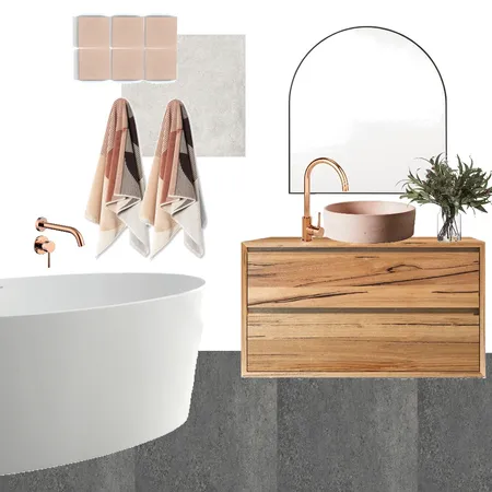 Peachy Bathroom Interior Design Mood Board by Sarah Amos on Style Sourcebook