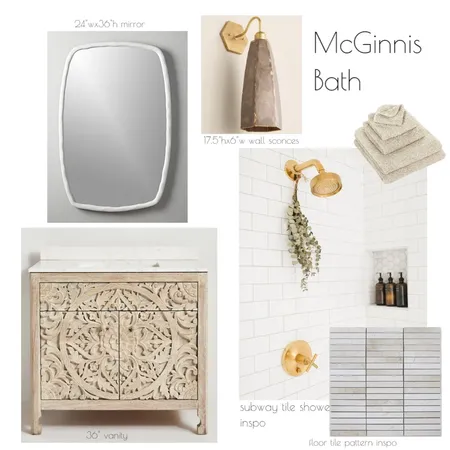 McGinnis Bath Interior Design Mood Board by JoCo Design Studio on Style Sourcebook