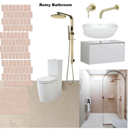 Romy Bathroom Interior Design Mood Board by Design Miss M on Style Sourcebook