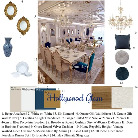 Hollywood Glam Interior Design Mood Board by coziinteriors_staging on Style Sourcebook