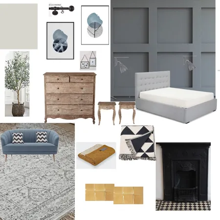 Goldblatt Bedroom 4 Greys and Blues Interior Design Mood Board by Jillyh on Style Sourcebook