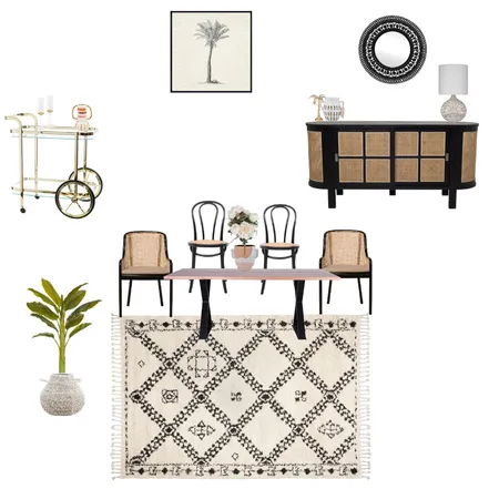 Monochrome Dining Room Interior Design Mood Board by Thehomelifestyle on Style Sourcebook