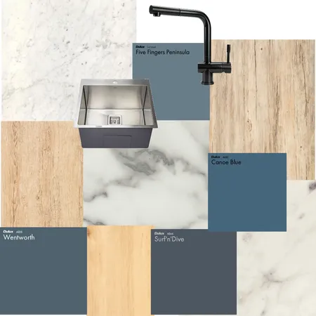 Blue kitchen Interior Design Mood Board by claireldesigner on Style Sourcebook