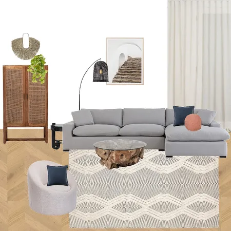 Textured Living Room Interior Design Mood Board by Sarah Amos on Style Sourcebook